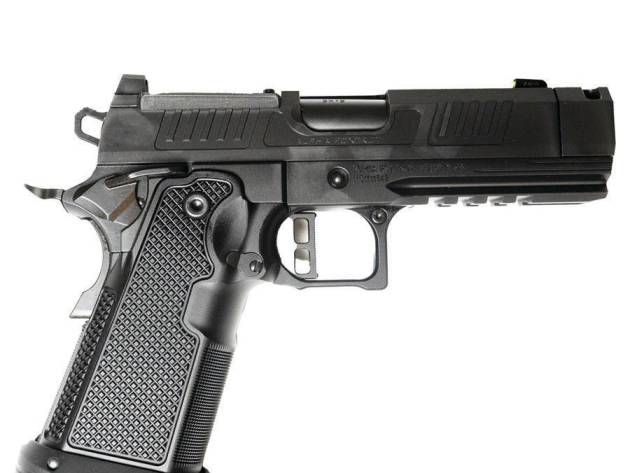 Alpha Foxtrot AF1911-Romulus MOS Adapter Handgun 9mm Luger 20rd Magazines(5) 3.5" Comp Threaded Barrel DLC Black
