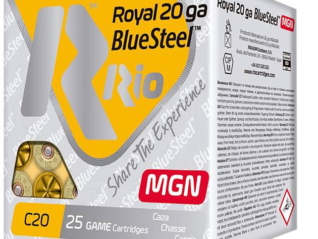 Rio Ammunition RBSM202 BlueSteel Royal 20Gauge 3" 1oz 2Shot 25 Per Box/10 Case