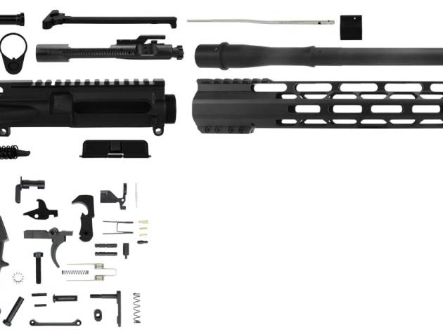 TacFire SSRK300LPK AR Build Kit  Sports South Exclusive 300 Blackout AR-Platform Black Nitride 1/2"x28