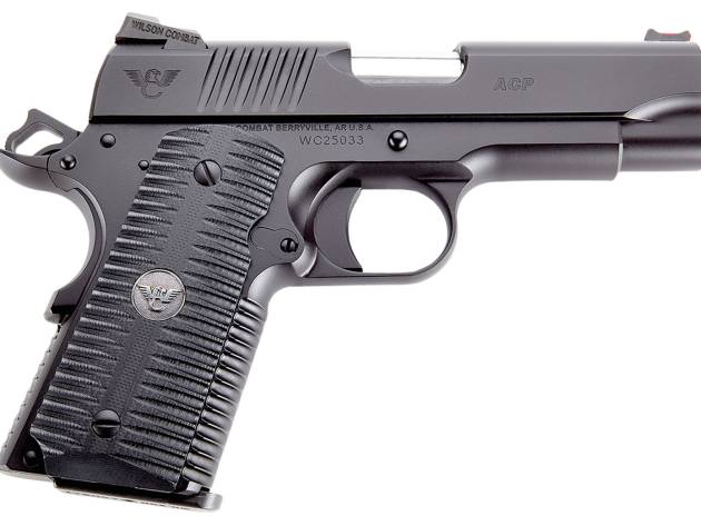 Wilson Combat ACPCP45 ACP Compact SAO 45 ACP 4" 7+1 Black Armor-Tuff Carbon Steel Black G10 Eagle Claw Grip