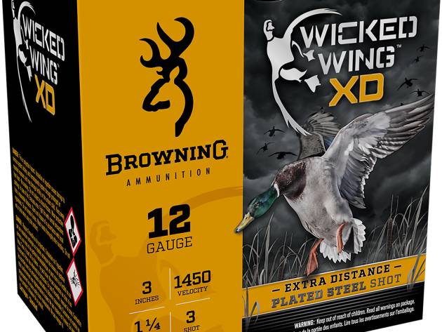 Browning Ammo B193411233 Wicked Wing XD  12Gauge 3" 1 1/4oz 3Shot 25 Per Box/10 Case