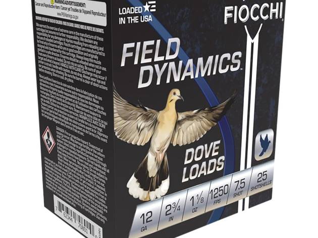 Fiocchi 12GTX187 Field Dynamics Dove & Quail 12Gauge 2.75" 1 1/8oz 7.5Shot 25 Per Box/10 Case