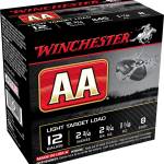 Winchester Ammo AA128VP AA Light Target 12Gauge 2.75" 1 1/8oz 8Shot 100 Bx/2 Case *Value Pack