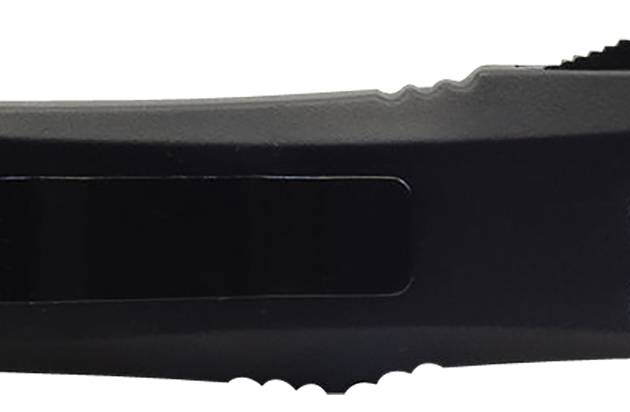 Templar Knife SAR15531 Gen II Come And Take It Small 2.69" OTF Tanto Part Serrated Black Oxide 440C SS Blade, 4.31" Black w/ "Come And Take It" AR-15 Gun Aluminum Handle, Glass Breaker