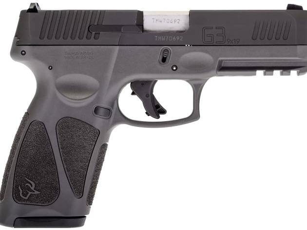 Taurus 1G3B941G G3  Full Size Frame 9mm Luger 15+1/17+1 4" Matte Stainless Steel Barrel, Matte Black Tenifer Serrated Steel Slide, Gray Polymer Frame w/Picatinny Rail, Gray Polymer Grip, Right Hand