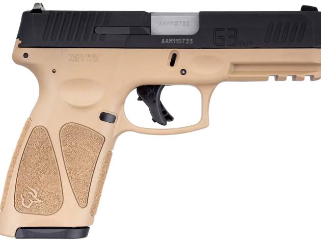 Taurus 1G3B941T G3  9mm Luger 15+1 Or 17+1 4" Matte Stainless Steel Barrel, Tan Polymer Frame With Picatinny Acc. Rail, Tenifer Matte Black Steel Slide, Re-Strike Capability, Manual Safety