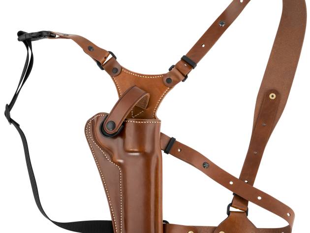 Galco GA128 Great Alaskan  Size Fits Chest Up To 54" Tan Leather Shoulder/Torso Strap Fits Ruger GP100 Fits S&W L Frame Right Hand
