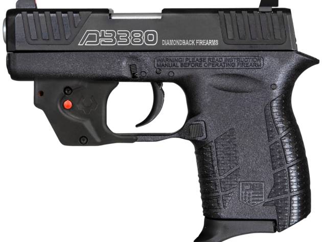 Diamondback DB0101E002 DB380 Gen4 w/Laser Micro-Compact Frame 380 ACP 6+1, 2.80" Stainless Steel Barrel, Serrated Stainless Steel Slide, Mint Polymer Frame w/Beavertail & Grip, Viridian Laser