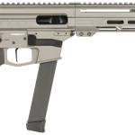CMMG 99A68A2TNG Dissent MKGS 9mm Luger 33+1 6.50", Tungsten Gray Rec, Picatinny Brace Adapter, 5.50" M-LOK Handguard, Left Side Charging Handle, Zeroed Linear Comp, TriggerTech Trigger