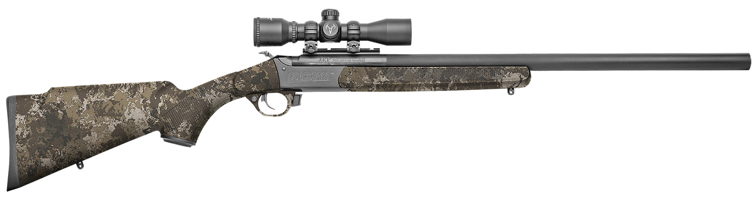 Traditions CRX6-2200625 Crackshot XBR Package 22 Cal/27 Long Cal 16.50"-20" Blued Barrel/Rec, Veil Wideland Stock Includes Two Barrels, 4x32 Scope, Three Firebolt Arrows