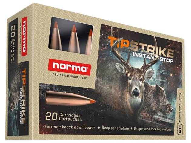 Norma Ammunition 20174352 Dedicated Hunting Tipstrike 308Win 170gr Polymer Tip 20 Per Box/10 Case