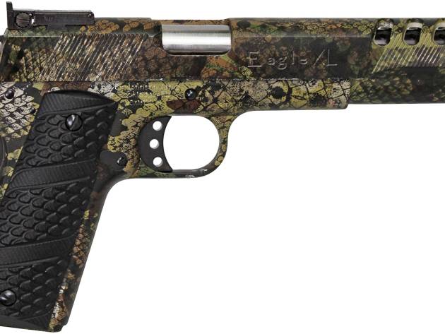 Iver Johnson Arms EAGLEXL10P Eagle XL10P Swamp Snake  10mm 8+1 6" Swamp Snake Hydrographic Front/Rear Angled Serrations Ported 4140 Steel Slide G-10 Snake Skin Grip