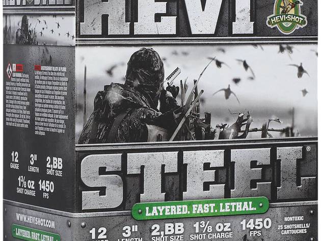 HEVI-Shot HS60288 HEVI-Steel Waterfowl 12Gauge 3" 1 3/8oz 2/BBShot 25 Per Box/10 Case
