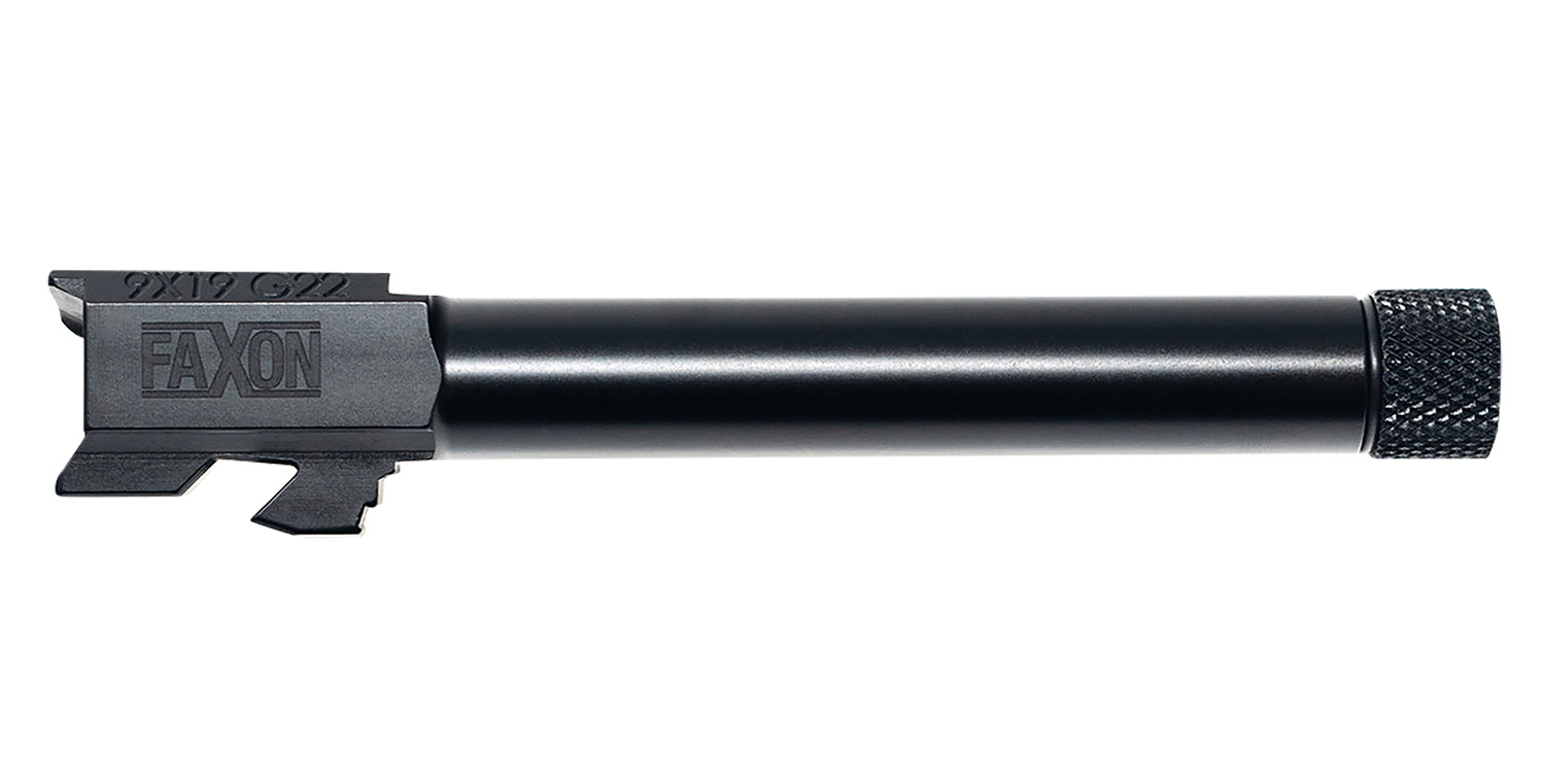 Faxon Firearms GA910N22NGQ-T Duty Series 9mm Luger Threaded Black Nitride Steel, Fits G22 Gen2-4
