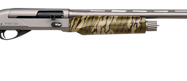 Gforce Arms GFTWO1228MO1 Two  12 Gauge Semi-Auto 3" 28" Matte Gray Vent Rib Barrel, Matte Gray Receiver, Adj Shim Mossy Oak New Bottomland Synthetic Stock