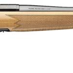 Browning 036080218 X-Bolt 2 Medallion 308 Win 4+1 22" Blue Polished Threaded Barrel & Drilled & Tapped Carbon Steel Receiver, Fixed Gloss AAAA Maple Wood Stock, Radial Muzzle Brake
