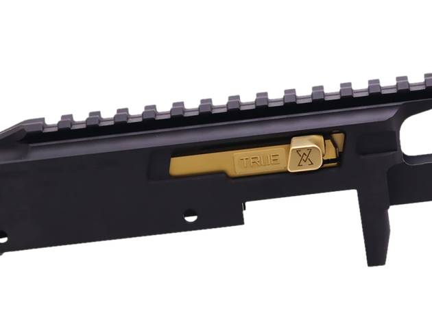 True Precision Inc TP1022CMPRCBLG TP/22 Receiver Set Aluminum Black Anodized Receiver/ Gold Bolt