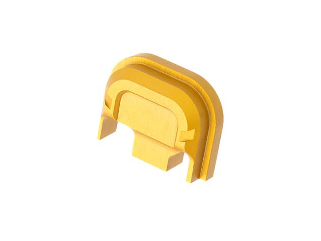 Tyrant CNC TDG14SPGLD Slide Cover Plate  Chevron Design Glock Gen1-4 Gold Aluminum