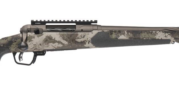 Savage Arms 32570 110 Core Hunter Pro 243 Win 3+1 20" Spiral Fluted Barrel, Savage Woodland Camo AccuStock w/AccuFit V2 Synthetic Stock, Right Hand