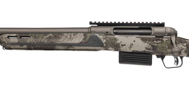 Savage Arms 32806 220 Harvester Full Size 20 Gauge Bolt 2rd 22" Slug Barrel, AccuStock w/AccuFit V2 Savage Woodland Camo Synthetic Stock, Left Hand