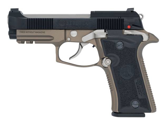 Langdon Tactical Tech 80X32ZCBBN Beretta Cheetah 80X 32 ACP 12+1 3.90" Inox Steel Barrel, Black Bruniton Carbon Steel Optic Ready/Serrated Slide, Bronze Cerakote Aluminum Frame w/Picatinny Rail, Textu