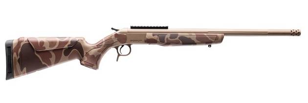 CVA CR4446D Cascade Takedown 300 Blackout 1rd 20" Flat Dark Earth Cerakote Stainless Steel Threaded Barrel & Receiver w/Picatinny Rail, Duck Camo Synthetic Stock
