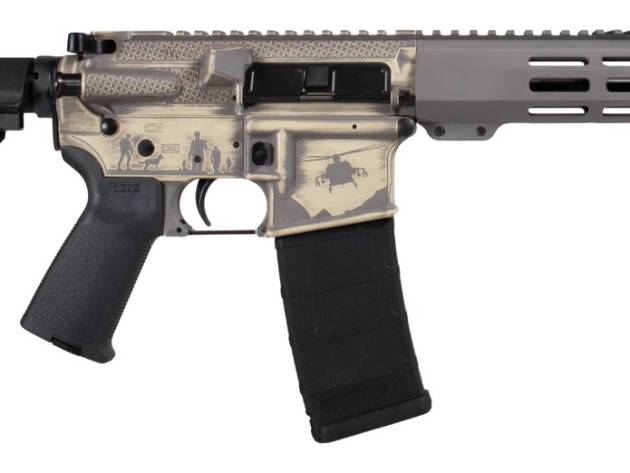Shark Coast Tactical SCC07428MILFDE-P Military 5.56 NATO 30+1 10.50" Black Nitride Threaded Barrel, 2-Tone FDE Cerakote Aluminum Receiver w/Picatinny Rail, M-LOK Handguard, Polymer SB Tactical SBA3 Br