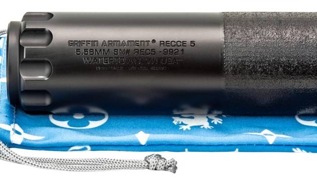 Griffin Armament GAREC5AM-W 5 RECCE 5.56mm 1.50" Black Stainless Steel 1/2"x28