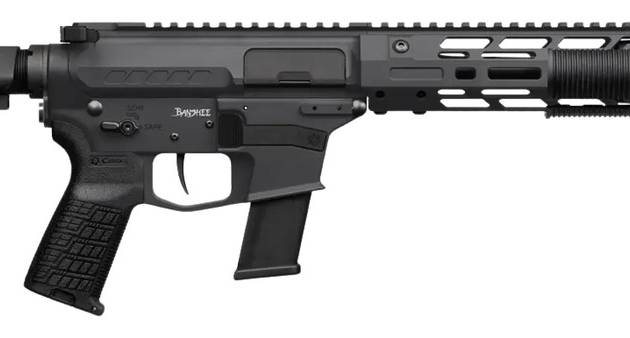 CMMG 45AEA70-AB Zeroed Banshee MkG 45 ACP 13+1 6.50" Black Nitride Threaded Barrel, Black Armor Cerakote Aluminum Receiver w/Picatinny Rail, M-LOK Handguard, Black Polymer CMMG RipBrace, CMMG Zeroed G