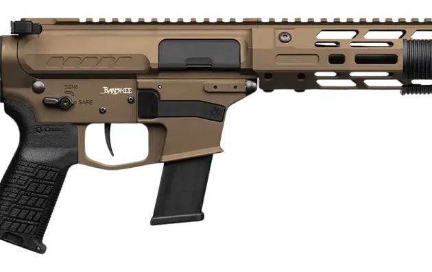 CMMG 45AEA70-MB Zeroed Banshee MkG 45 ACP 13+1 6.50" Black Nitride Threaded Barrel, Midnight Bronze Cerakote Aluminum Receiver w/Picatinny Rail, M-LOK Handguard, Black Polymer CMMG RipBrace, CMMG Zero