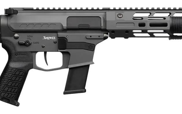 CMMG 45AEA70-TNG MkG 45 ACP 13+1 6.50" Black Nitride Threaded Barrel. Tungsten Cerakote Aluminum Receiver w/Picatinny Rail, M-LOK Handguard, Black Polymer CMMG RipBrace, CMMG Zeroed Grip, Ambidextrous