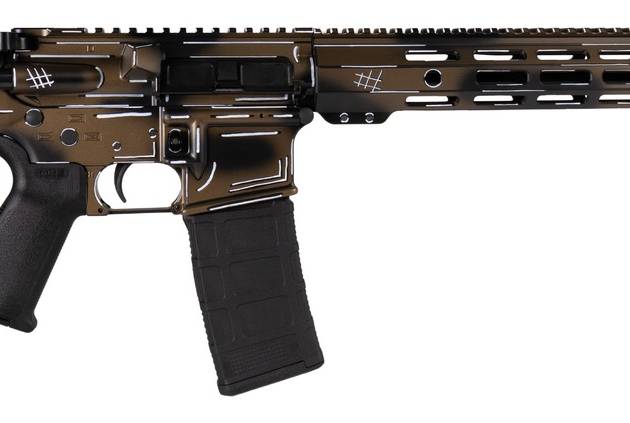 Shark Coast Tactical SCC101969ABRZ Anime-15  5.56 NATO 30+1 16" Black Nitride Threaded Barrel, Bronze Cerakote Aluminum Receiver w/Picatinny Rail, M-LOK Handguard, Magpul Collapsible Black Polymer Sto
