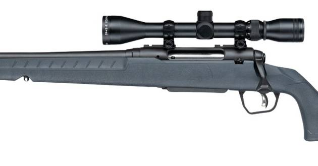 Savage Arms 33206 Axis 2 XP 30-06 Springfield 4+1 20" Matte Black Carbon Steel Threaded Barrel & Drilled & Tapped Receiver, Gray Synthetic Fixed w/Pistol Grip Stock, 3-9x40mm Duplex Scope, Left Hand