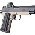 Ed Brown Special Forces Commander SOCOM w/Optic 45 ACP 7+1 4.25" Black Nitride Barrel, Black Gen4 Stainless Steel Serrated w/Optic Slide, Flat Dark Earth Gen4 Stainless Steel Frame w/Accessory Rail,