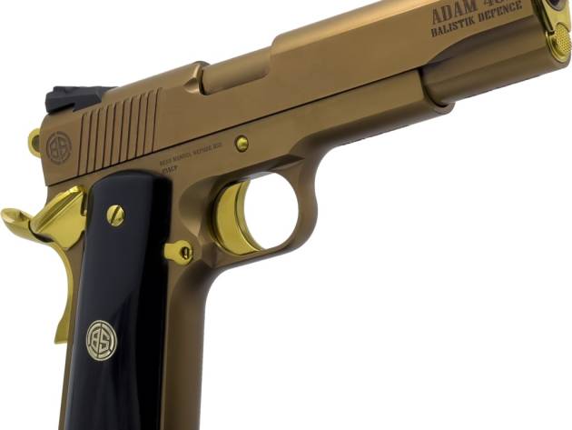 Dickinson LLC DKSN45CB Adam 1911 Cigar Full Size 45 ACP 8+1 5" Steel B Serrations Slide, Steel Frame w/Beavertail