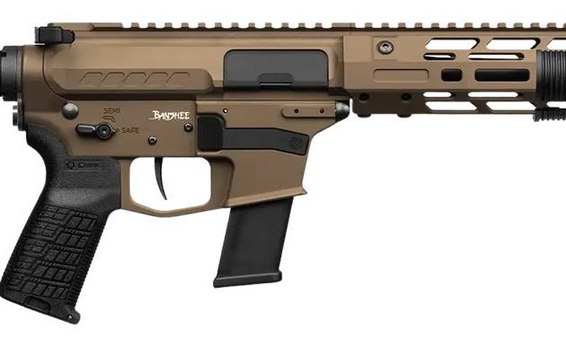 CMMG 45AEA92-MB Banshee MkG 45 ACP 13+1 6.50" Black Nitride Threaded Barrel, Midnight Bronze Cerakote Aluminum Receiver w/Picatinny Rail, M-LOK Handguard; Black Polymer B5 Bravo Stock, CMMG Zeroed Gri