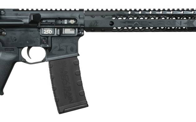 Black Rain Ordnance BRO-AMFLAG-BLKOUT-250 Spec15 250th Anniversary 5.56 NATO 30+1 16" 250th Anniversary Engraving Aluminum Receiver w/Picatinny Rail, Magpul MOE SL Black Polymer Stock. Black Magpul Gr
