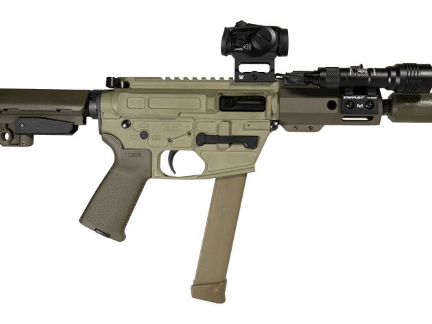 Shark Coast Tactical SCC8226CKNOLL-S Creepy Knoll 9mm Luger 30+1 Aluminum Receiver Picatinny Rail Receiver Polymer SB Tactical SBA3 Brace