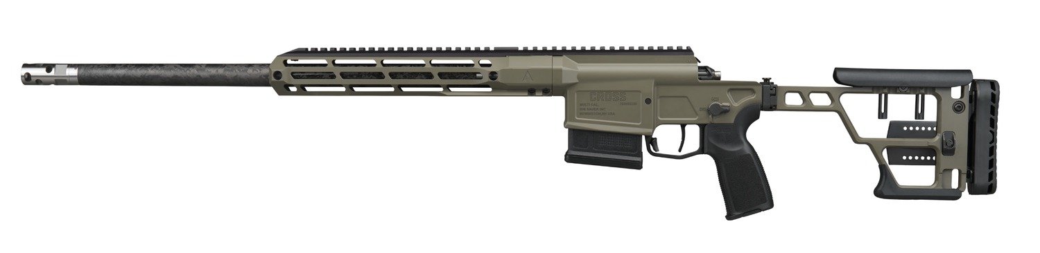 Sig Sauer CROSS-22CM-20B-SAW Cross Sawtooth 22 Creedmoor 5+1 20" Carbon Fiber Proof Research Barrel, Moss Green Cerakote Alloy Receiver w/Picatinny Rail, M-LOK Handguard, Rear Arca Rail, Moss Green Ce