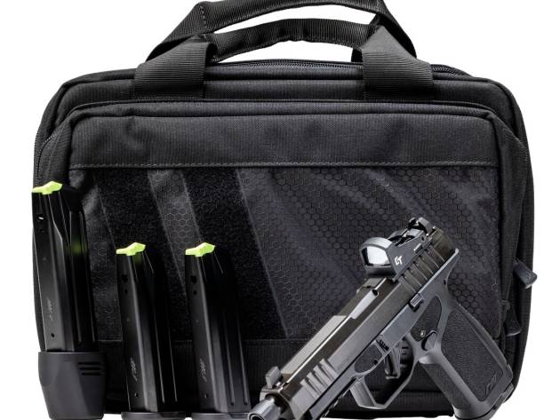 Rost Martin RM1FTBSPL RM1F Tactical Bundle 9mm Luger 24+1 4.50" Black Threaded Barrel, Black Nitron Steel Serrated w/Optic Slide, Black Polymer Frame w/Picatinny Rail, Interchangeable Backstrap Grip,