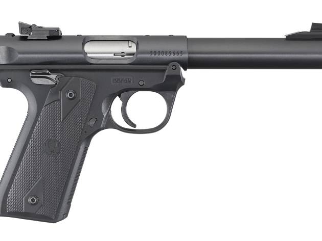 Ruger 40107 Mark IV 22/45 22 LR 10+1 5.50" Bull Barrel, Blued Steel Slide & Frame, Checkered 1911-Style Panel Grip