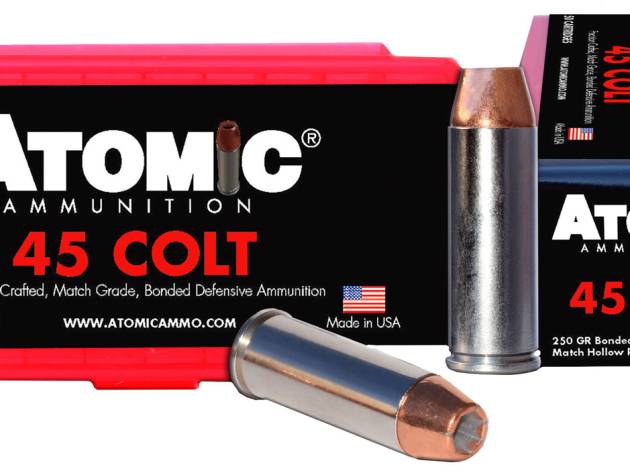 Atomic Ammunition 00444 Pistol Precision Craft 45Colt 250gr Bonded Match Hollow Point 50 Per Box/10 Case