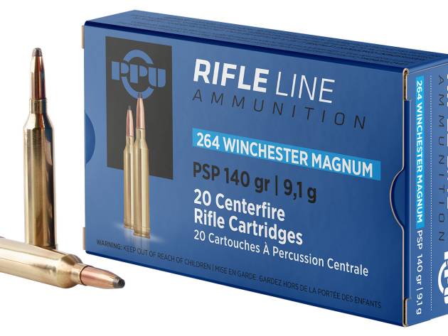 PPU PP264 Standard Rifle  264WinMag 140gr Pointed Soft Point 20 Per Box/10 Case