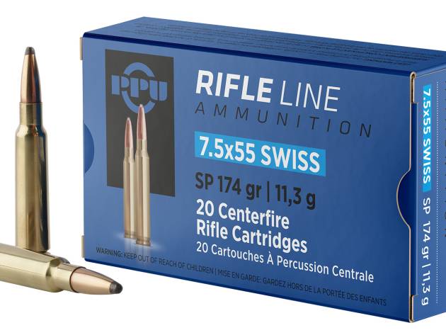 PPU PP7SS Metric Rifle  7.5x55mmSwiss 174gr Soft Point 20 Per Box/10 Case