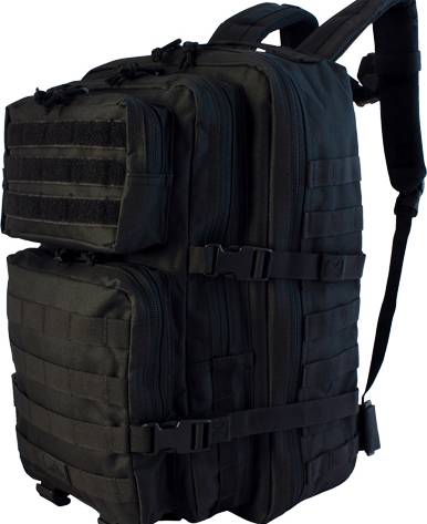 RED ROCK LARGE ASSAULT PACK - BLACK W/ WEBBING