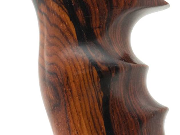 Hogue 80800 Fancy Hardwood  Brown Cocobolo Hardwood with Finger Grooves for Ruger GP100,  Super Redhawk