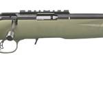 Ruger 8334 American Rimfire Sports South Exclusive Full Size 22 LR 10+1 18" Satin Blued Threaded Barrel & Alloy Steel Receiver w/Scope Rail, Green Fixed Synthetic Stock, Right Hand