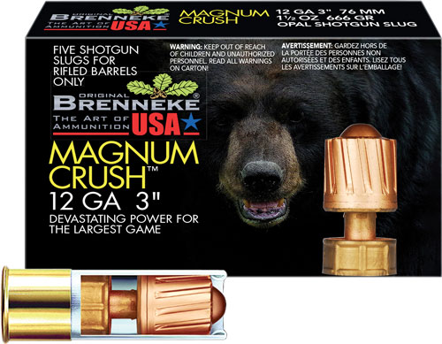 BRENNEKE USA MAGNUM CRUSH 12GA - 3" 1-1/2OZ SLUG 5RD 50BX/CS - Image 2