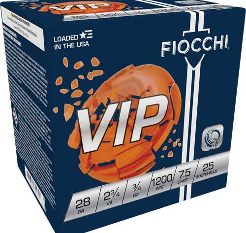 FIOCCHI VIP 28GA 2.75" 3/4OZ - #7.5 1200FPS 250RD CASE LOT