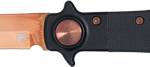 COBRATEC STILETTO 4" ROSE GOLD - BLADE BLACK G-10 BUTTON LOCK